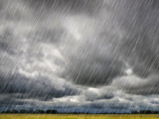 Ciclone traz chuva forte e at granizo para o Estado