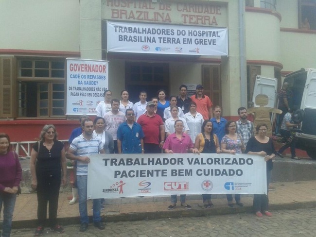 Funcionários do Hospital de Caridade Brazilina Terra estão em greve