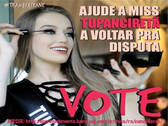 Votação que pode levar a Miss Tupanciretã de volta a fase estadual encerra nesta quinta