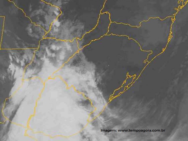 Chuva deve atingir a regio nas prximas horas