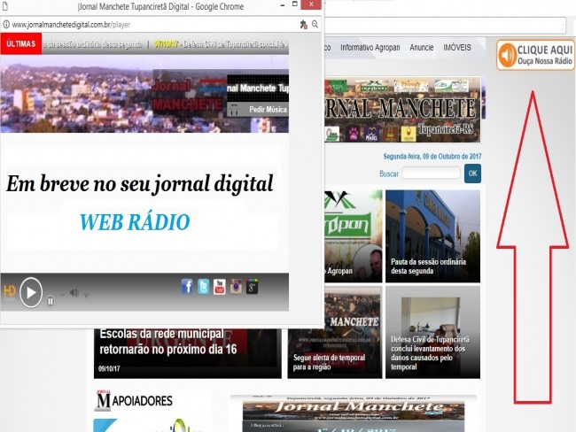 Web Rdio Manchete: uma novidade para o leitor do Jornal Manchete Digital