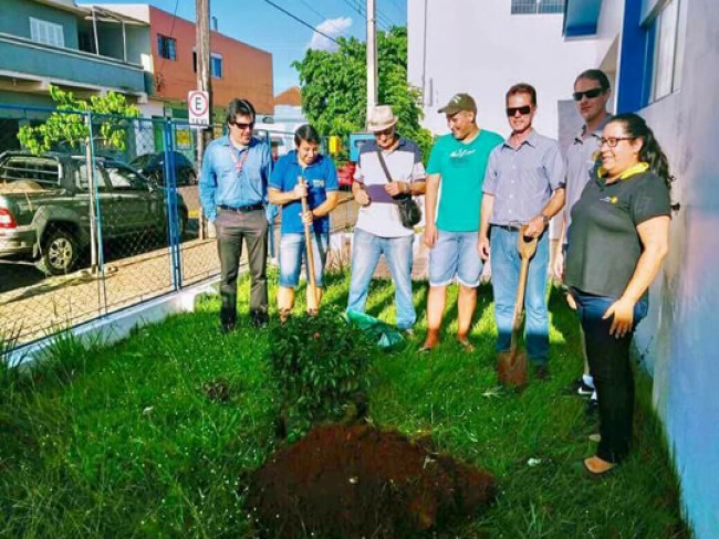 Aniversrio do Rotary Internacional  comemorado com plantio de rvore em Tup