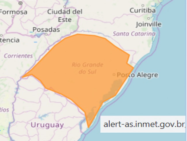 INMET confirma aviso de instabilidades para regio neste domingo