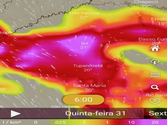 Temporal atinge Tupanciret