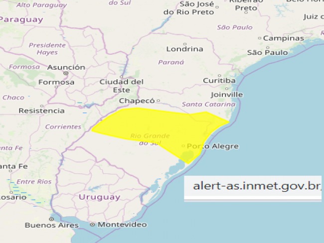 INMET confirma novo alerta de tempestade para regio