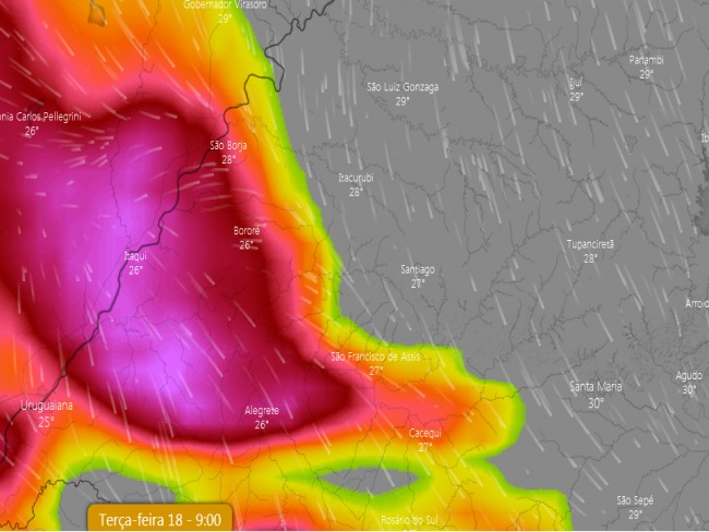 Tempo fica instvel com possibilidade de tornado no RS nas prximas 24 horas 