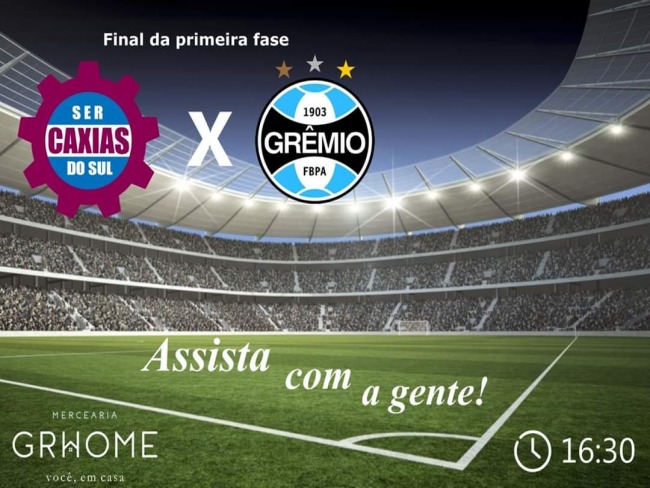 Hoje! Assista a final entre Caxias e Grêmio na Mercearia Grhome