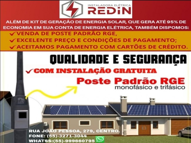 Instaladora Eltrica Redin oferece servios em Tupanciret e regio