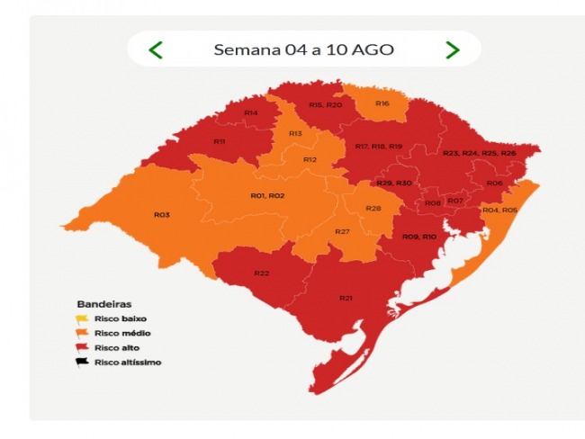 Distanciamento Controlado: governo gaúcho divulga mapa preliminar 