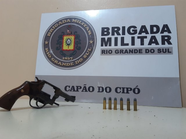 BM localiza revólver possivelmente utilizado para efetuar crime de roubo no município de Capão do Cipó