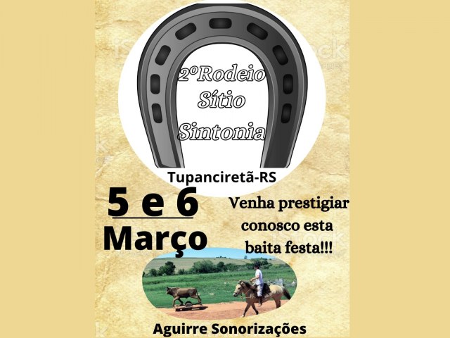 2º Rodeio Sítio Sintonia é a atração do primeiro fim de semana de março 
