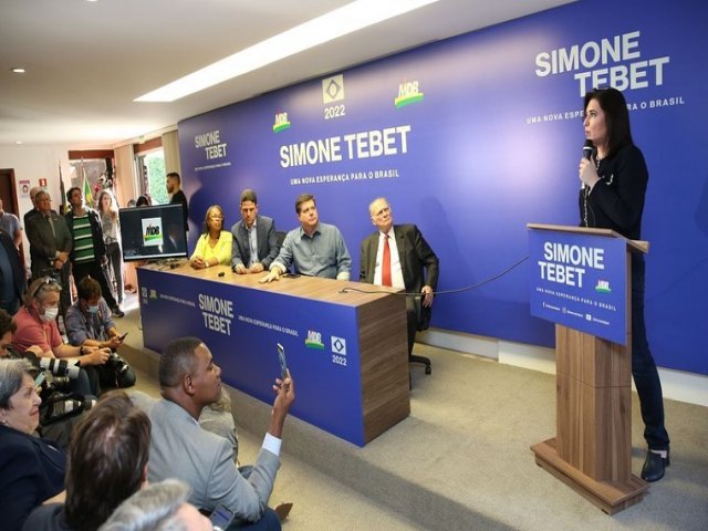 MDB lana Simone Tebet para a disputa presidencial