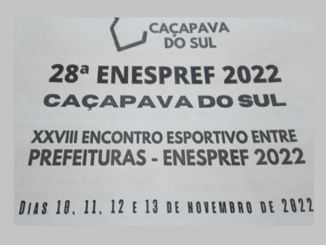 Encontro em Caapava do Sul rene os 21 municpios participantes da 28 ENESPREF 