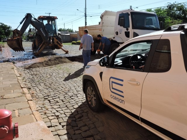 Corsan realiza servio de urgncia neste domingo (05) em Tupanciret