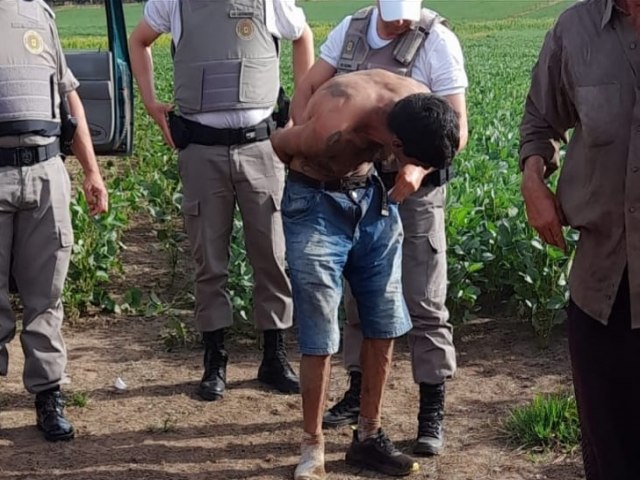 Moradores do interior de Tupanciret prendem suspeito de furtos na regio e acionam a Brigada Militar  