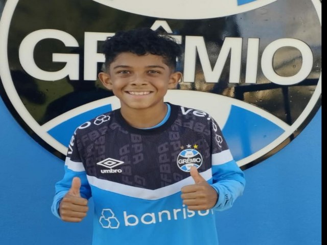 Promessa do futebol de Tupanciret passa a integrar a categoria sub-12 do Grmio