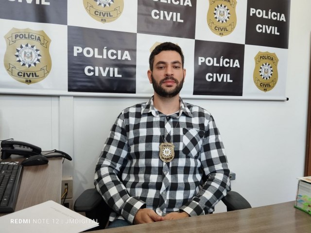 Delegado Anderson Riedel, da Polcia Civil de Tupanciret, comenta o caso dos adolescentes mortos por arma de fogo