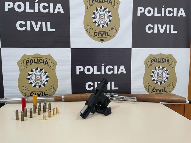 Homem de 45 anos  preso por porte ilegal de arma de fogo em Tupanciret 