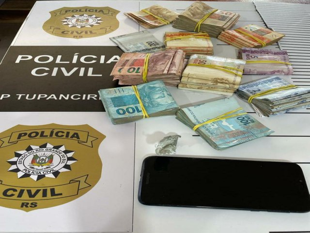 Polcia Civil apreende R$ 23 mil sem origem comprovada, em Tupanciret