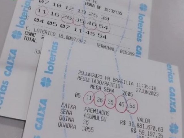 Deu na Quina: aposta de Tupanciret fatura R$ 59 mil em sorteio da Mega Sena