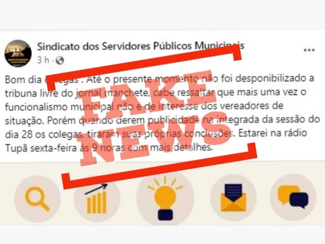 Sindicato dos Servidores Pblicos Municipais ataca JM Digital com Fake News