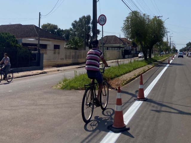 Prefeitura de Tupanciretã inicia a ampliação da extensão das ciclofaixas na cidade 