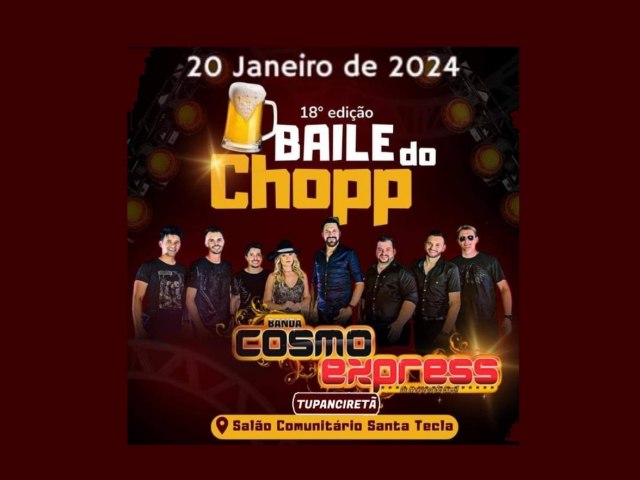 Fim de semana de Baile do Chopp na comunidade Santa Tecla 