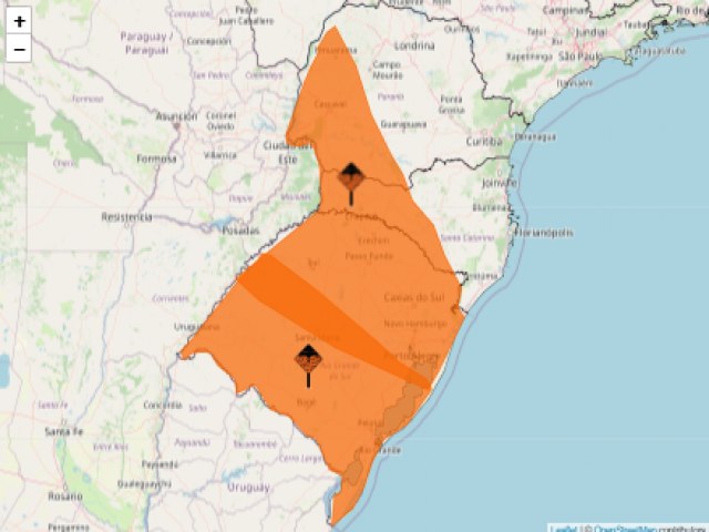 Inmet emite alerta de tempestade  