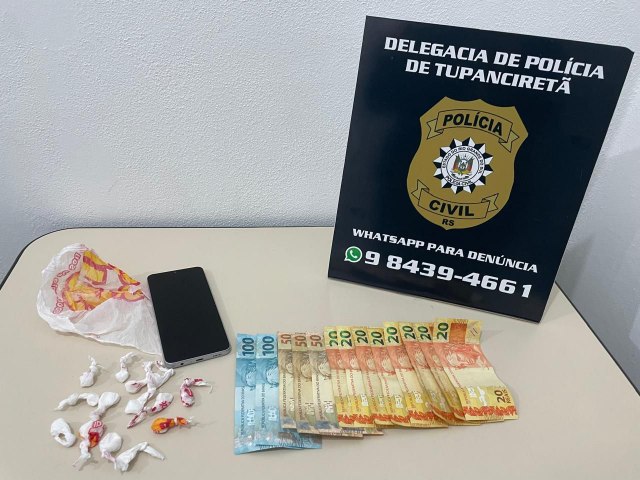 Indivduo  preso em flagrante pela Polcia Civil em Tupanciret 