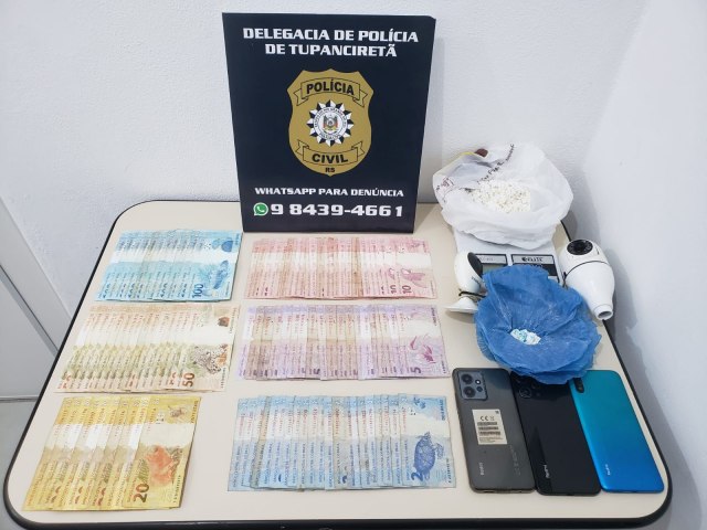 Polcia Civil prende em flagrante um indivduo por trfico de drogas em Tupanciret