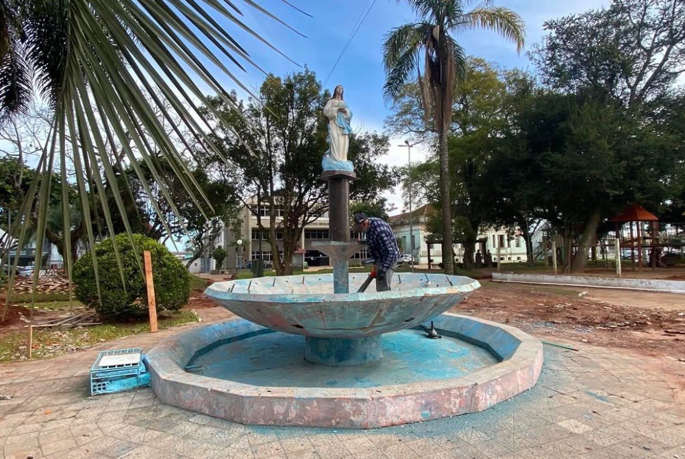 Chafariz da Praça Cel. Lima será revitalizado para o centenário de Tupanciretã Chafariz da Praça Cel. Lima será revitalizado para o centenário de Tupanciretã