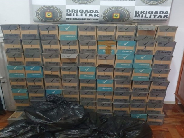 220 caixas de desodorantes de origem estrangeira foram apreendidas em Crissiumal