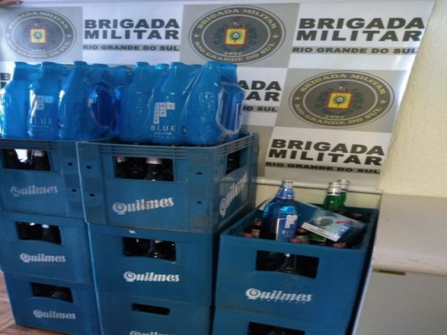 Brigada Militar flagrou descumprimento de protocolos sanitários e ocorrência de descaminho com apreensão de bebidas de procedência Argentina