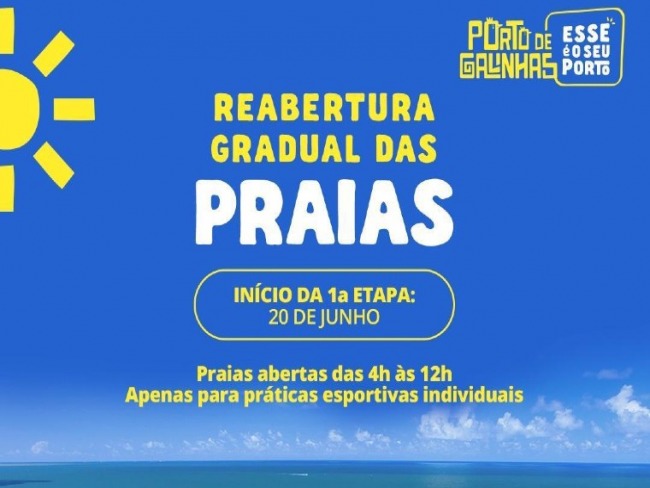 Reabertura em praias de Recife e regio ocorre de maneira gradual