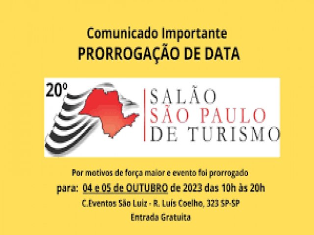 20º. SALÃO SÃO PAULO DE TURISMO  e  21º. CONGRESSO DO TURISMO PAULISTA