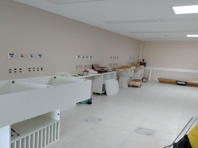 Obras de ampliao da emergncia do Hospital de Parob finaliza mais uma etapa 