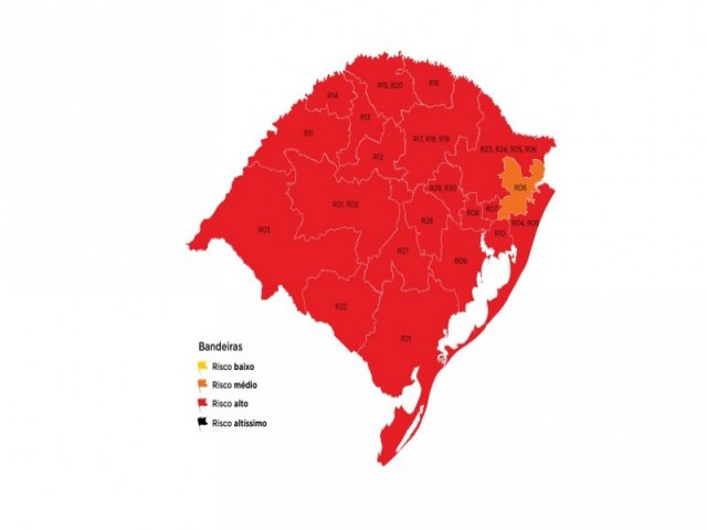 Pedidos de reconsideração são indeferidos e Estado se mantém com 20 regiões em vermelho