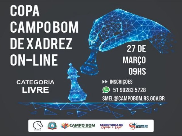 Vem aí a Copa Campo Bom de Xadrez on-line categoria Livre