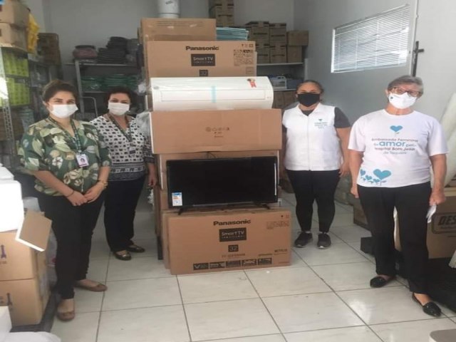 Hospital de Taquara recebe a doao de TV e ar condicionado