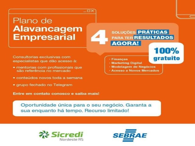 Empresas de Rolante e Riozinho terão oportunidade mentoria do Sebrae 