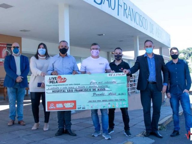 Hospital de Parobé recebe doação no valor de R$ 5.774,34