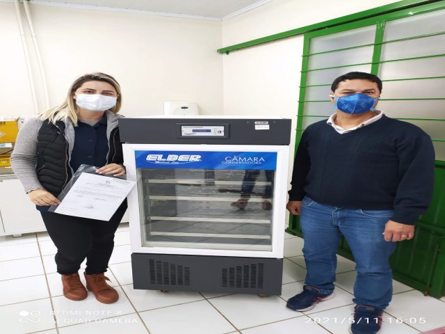 Taquara recebe cmara refrigerada para o acondicionamento de vacinas