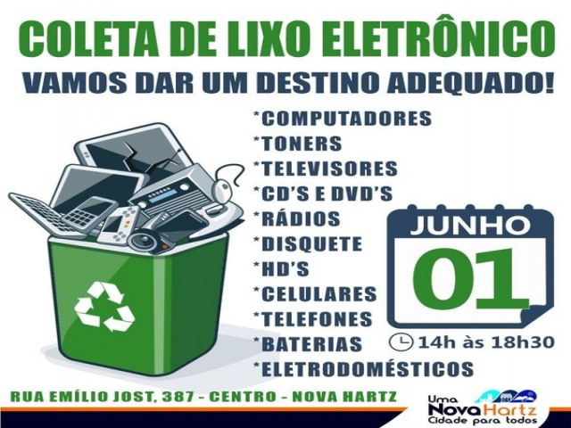 Prefeitura de Nova Hartz realiza coleta de lixo eletrônico