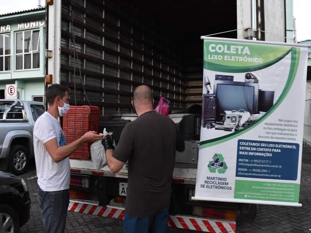 800 quilos de lixo eletrônico foram recolhidos na ação promovida pelo Departamento de Meio Ambiente de Nova Hartz 