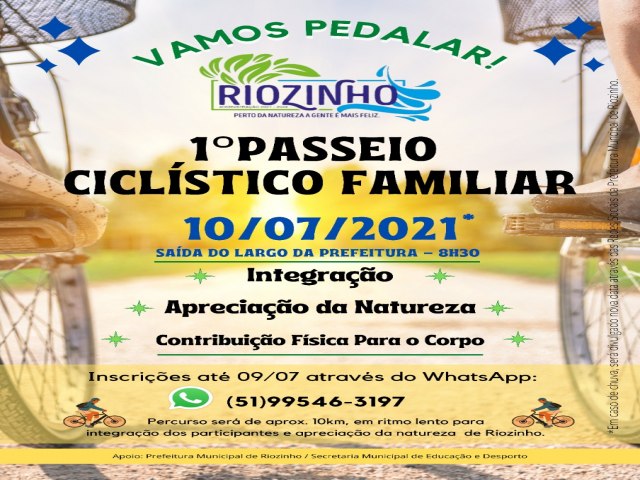 Riozinho realiza 1º Passeio Ciclístico Familiar   