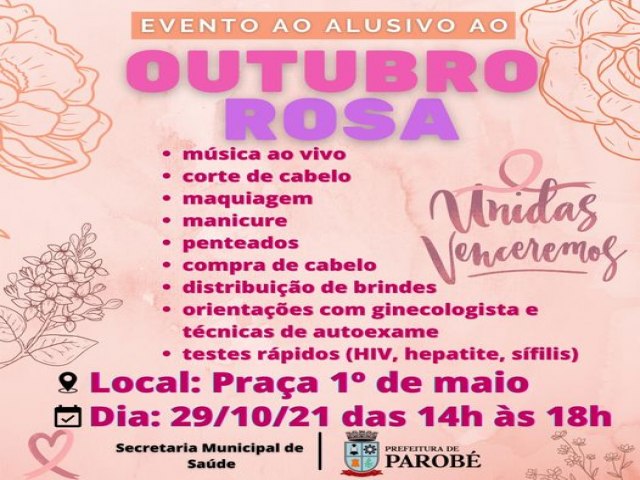 Prefeitura de Parobé promove ação alusiva ao Outubro Rosa na Praça 1º de Maio