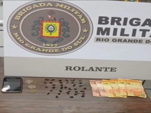 Homem  preso por trfico de drogas no bairro Rio Branco em Rolante 