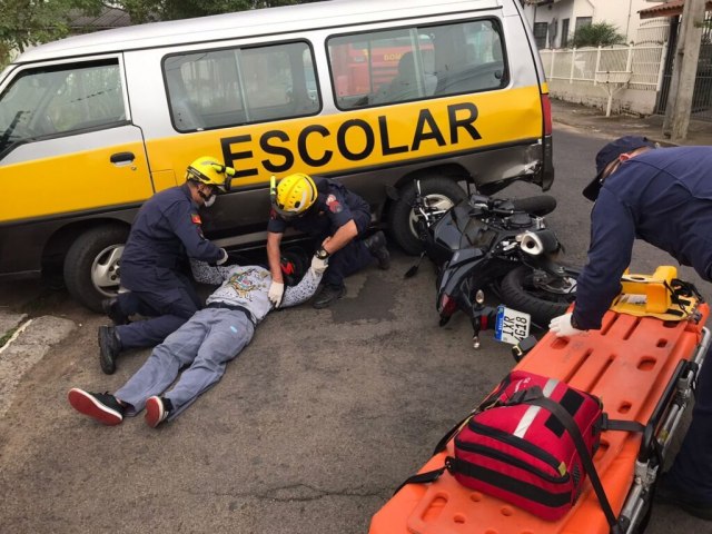 Acidente de trânsito deixa motociclista ferido em Taquara 