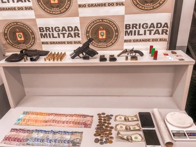 BM prende por tráfico de drogas e porte ilegal de arma de fogo 