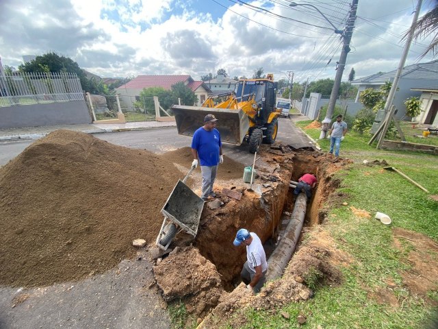 Secretaria de Obras de Taquara realiza reparos no Bairro Cruzeiro do Sul